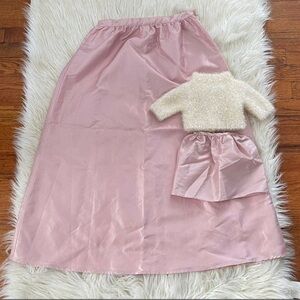 American Girl petal Pink matching skirt outfit
